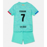 Fotbalové Dres Barcelona Ferran Torres #7 Dětské Alternativní 2023-24 Krátký Rukáv (+ trenýrky)